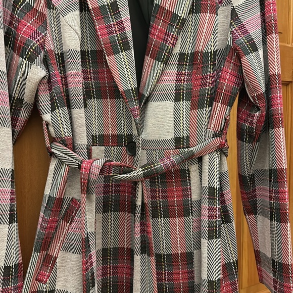 Torrid Belted Plaid Coat (size 1) - Picture 3 of 5